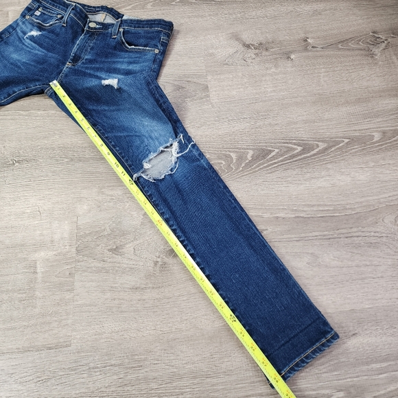 AG Adriano Goldschmied Super Skinny The Legging Ankle Distressed Denim Jean 28 R - Picture 9 of 13